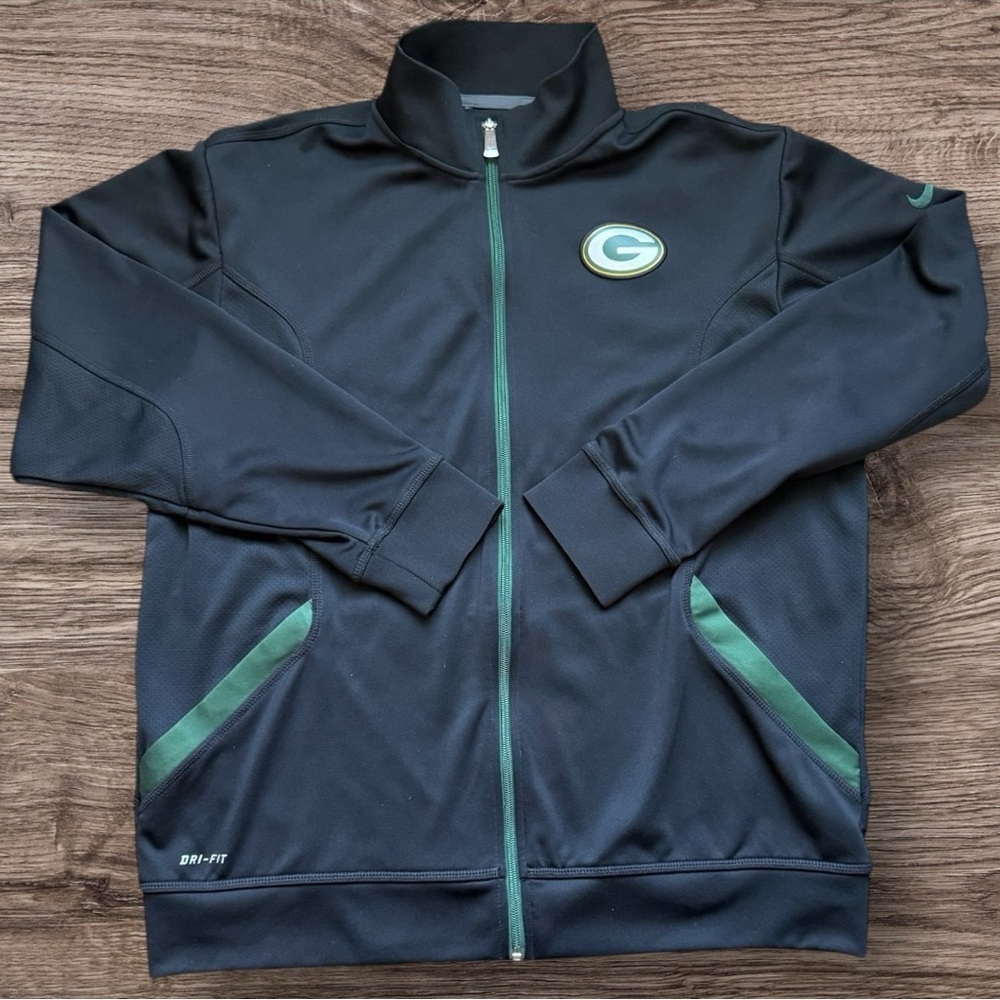 Nike Green Bay Packers Dri-Fit Full-Zip Jacket - Large